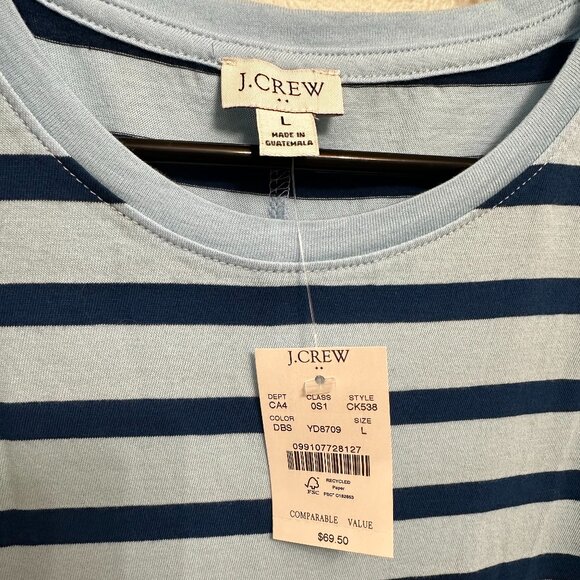 NWT J. Crew Factory Striped Knit Midi Dress - Large - Picture 3 of 3